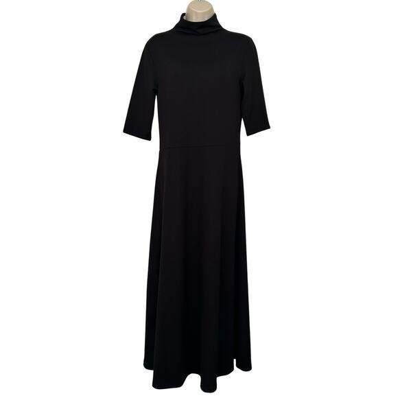 Vince Dresses & Skirts - Vince Elbow Sleeve Turtleneck Dress Women's Medium Black Excellent Condition